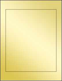 Sheet of 7" x 8.5" Gold Foil Inkjet labels