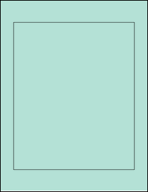 Sheet of 7" x 8.5" Pastel Green labels