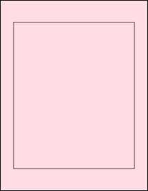 Sheet of 7" x 8.5" Pastel Pink labels