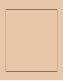 Sheet of 7" x 8.5" Light Tan labels