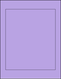 Sheet of 7" x 8.5" True Purple labels