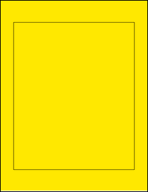 Sheet of 7" x 8.5" True Yellow labels