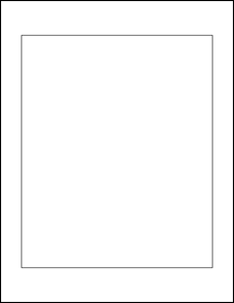 Sheet of 7" x 8.5" Standard White Matte labels