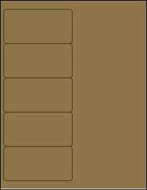 Sheet of 4" x 2" Brown Kraft labels