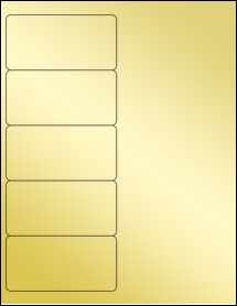 Sheet of 4" x 2" Gold Foil Inkjet labels