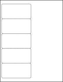 Sheet of 4" x 2" Weatherproof Polyester Laser labels