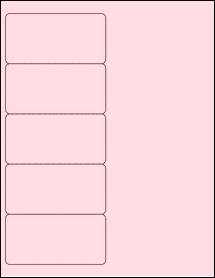 Sheet of 4" x 2" Pastel Pink labels