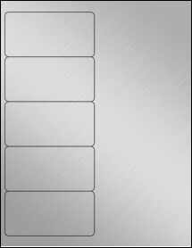 Sheet of 4" x 2" Weatherproof Silver Polyester Laser labels