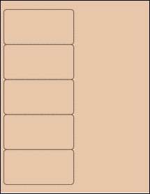 Sheet of 4" x 2" Light Tan labels