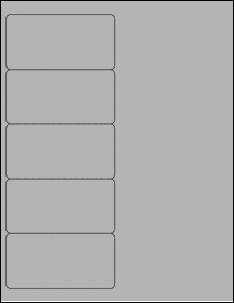 Sheet of 4" x 2" True Gray labels