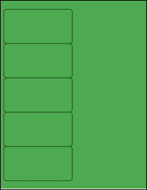 Sheet of 4" x 2" True Green labels