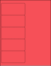 Sheet of 4" x 2" True Red labels