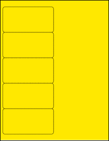 Sheet of 4" x 2" True Yellow labels