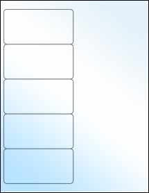 Sheet of 4" x 2" White Gloss Inkjet labels