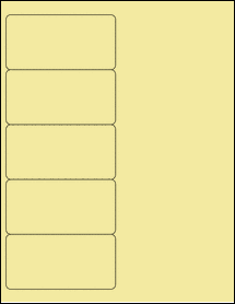 Sheet of 4" x 2" Pastel Yellow labels