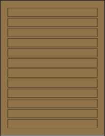 Sheet of 7.3125" x 0.7" Brown Kraft labels