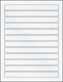 Sheet of 7.3125" x 0.7" Clear Matte Laser labels