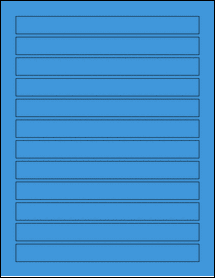 Sheet of 7.3125" x 0.7" True Blue labels