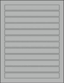 Sheet of 7.3125" x 0.7" True Gray labels