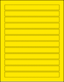 Sheet of 7.3125" x 0.7" True Yellow labels