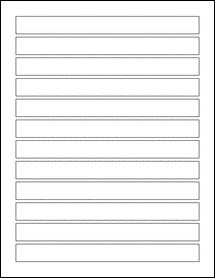 Sheet of 7.3125" x 0.7" Weatherproof Gloss Inkjet labels