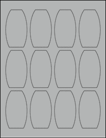 Sheet of 1.7259" x 3" True Gray labels