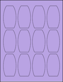 Sheet of 1.7259" x 3" True Purple labels