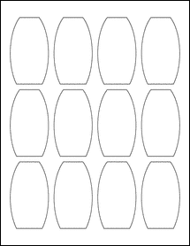 Sheet of 1.7259" x 3" Removable White Matte labels