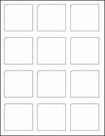 Sheet of 2.311" x 2.1736" Blockout labels