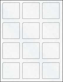 Sheet of 2.311" x 2.1736" Clear Matte Inkjet labels