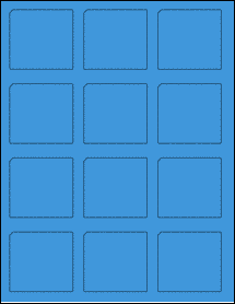 Sheet of 2.311" x 2.1736" True Blue labels