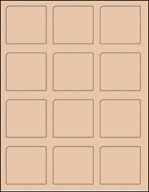 Sheet of 2.311" x 2.1736" Light Tan labels