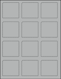 Sheet of 2.311" x 2.1736" True Gray labels