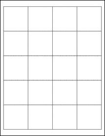 Sheet of 2" x 2"  labels