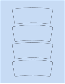 Sheet of 5.309" x 2.1794" Pastel Blue labels