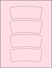 Sheet of 5.309" x 2.1794" Pastel Pink labels