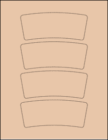 Sheet of 5.309" x 2.1794" Light Tan labels