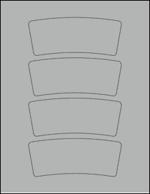 Sheet of 5.309" x 2.1794" True Gray labels