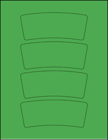 Sheet of 5.309" x 2.1794" True Green labels