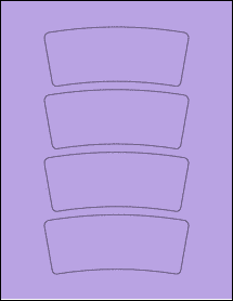 Sheet of 5.309" x 2.1794" True Purple labels