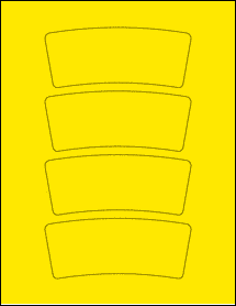 Sheet of 5.309" x 2.1794" True Yellow labels