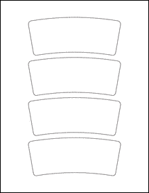 Sheet of 5.309" x 2.1794" Weatherproof Gloss Inkjet labels