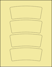 Sheet of 5.309" x 2.1794" Pastel Yellow labels