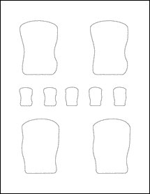 Sheet of 2.1522" x 3.0742" Weatherproof Polyester Laser labels