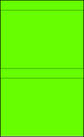 Sheet of 8.5" x 6" Fluorescent Green labels