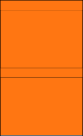 Sheet of 8.5" x 6" Fluorescent Orange labels