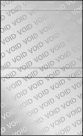 Sheet of 8.5" x 6" Void Silver Polyester labels