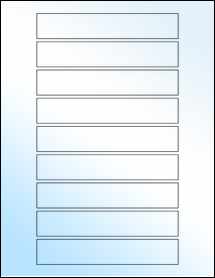 Sheet of 5.6406" x 1" White Gloss Inkjet labels