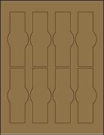 Sheet of 1.7431" x 4.4931" Brown Kraft labels