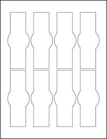 Sheet of 1.7431" x 4.4931" Blockout labels